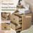 Fluted L-Shaped Home Office Desk With File Drawer & Built-In Charging Station