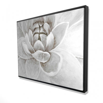Delicate White Chrysanthemum Print On Canvas