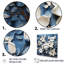 Tapisserie blanche et bleue «Magnolias» - décoration murale Magnolias-1883875671-2113085437