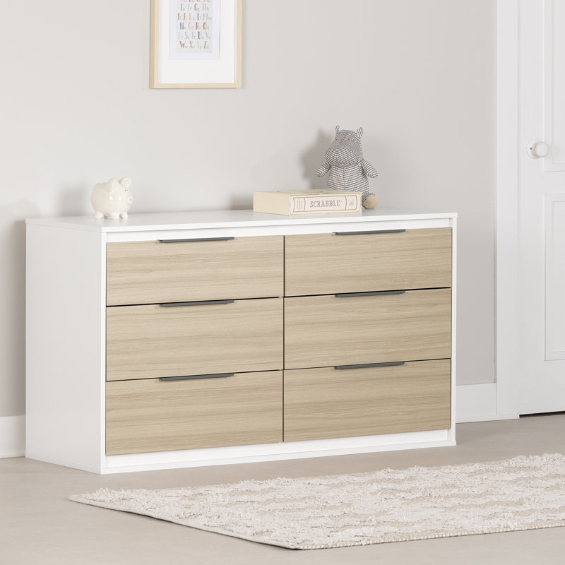Kirtland Kids 6 - Drawer Dresser, Soft Elm and White
