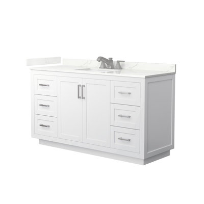 Miranda 60" Freestanding Single Bathroom Vanity with Quartz Top