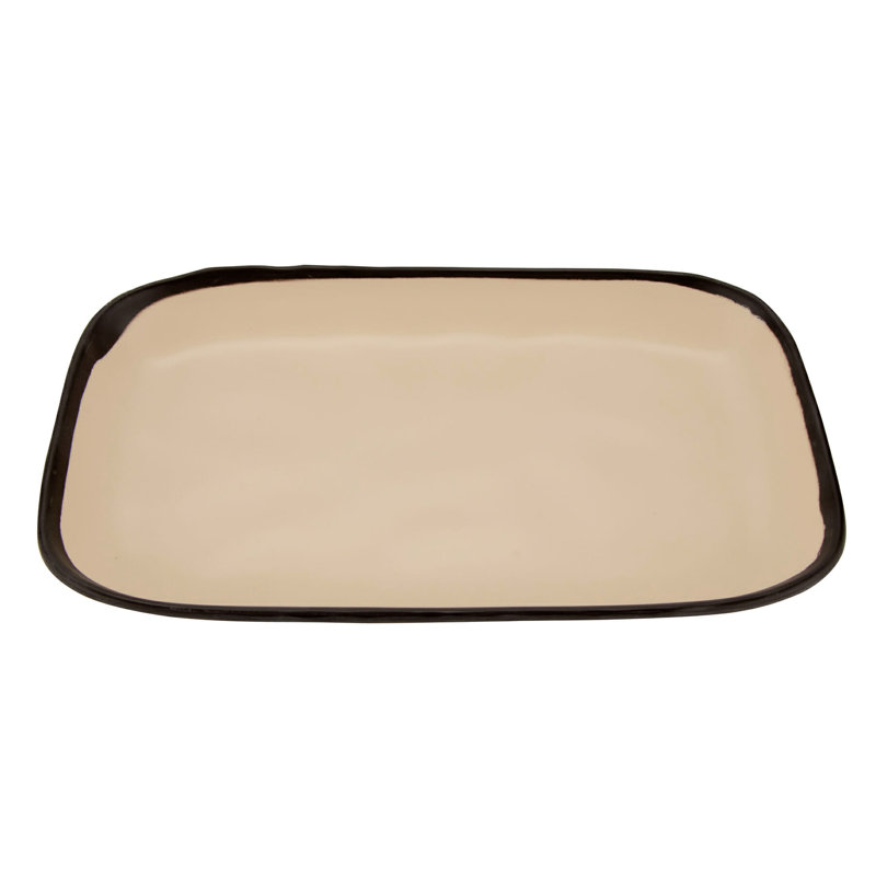  Assiette plate en mélamine 12 po, 12 pièces, Brun