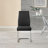Edzard Chrome & White High Gloss Dining Table Set with 6 Luxury Faux Leather Dining Chairs-1171618298