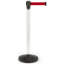 Poteau de chandelier transparent 41,5 po avec ceinture rétractable rouge de 6,5 pi