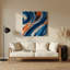 «Lyrical Abstraction 54», art mural en métal bleu-1255597895