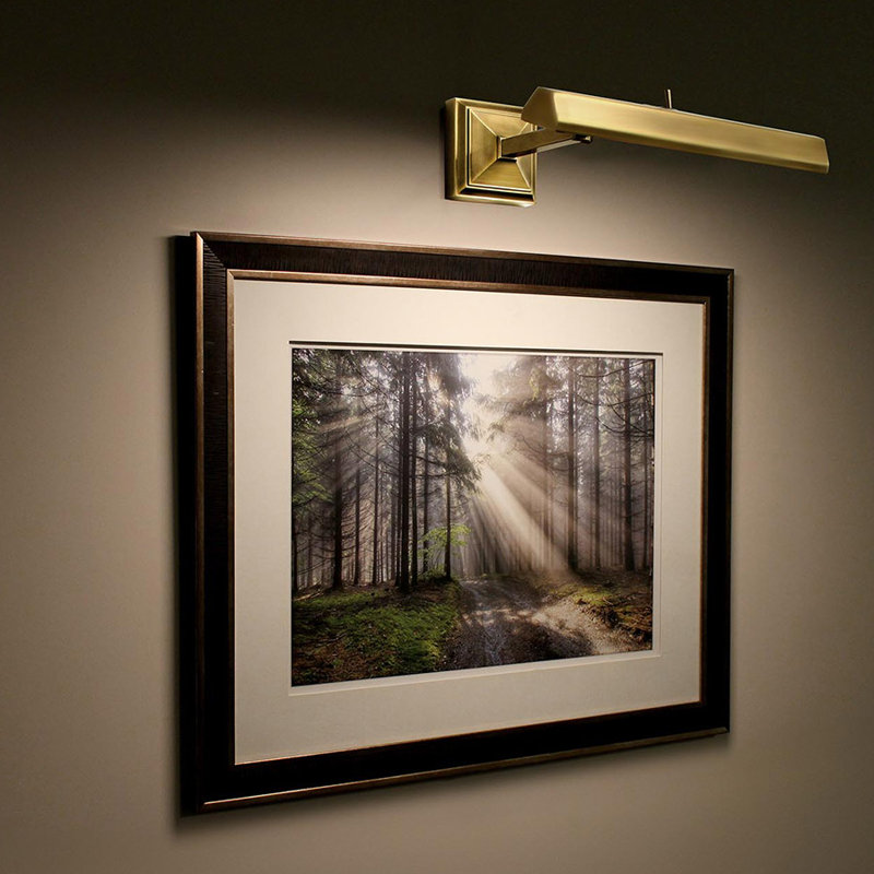 Hemmingway 1 - Light Hardwired Dimmable LED Wall Mounted Picture Light, Rubbed Bronze