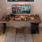 Dark walnut Rectangular Solid Wood desks-1404169422