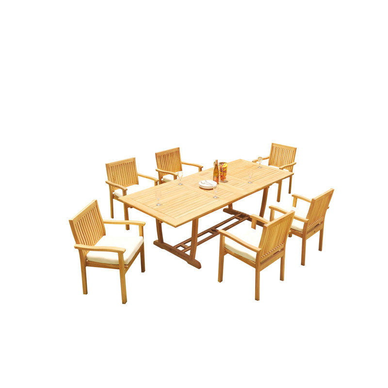 Ensemble de salle à manger 7 pièces Maskell, L 94 po x l 40 po x H 30,5 po