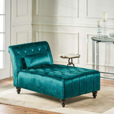Andrews Velvet Chaise Lounge