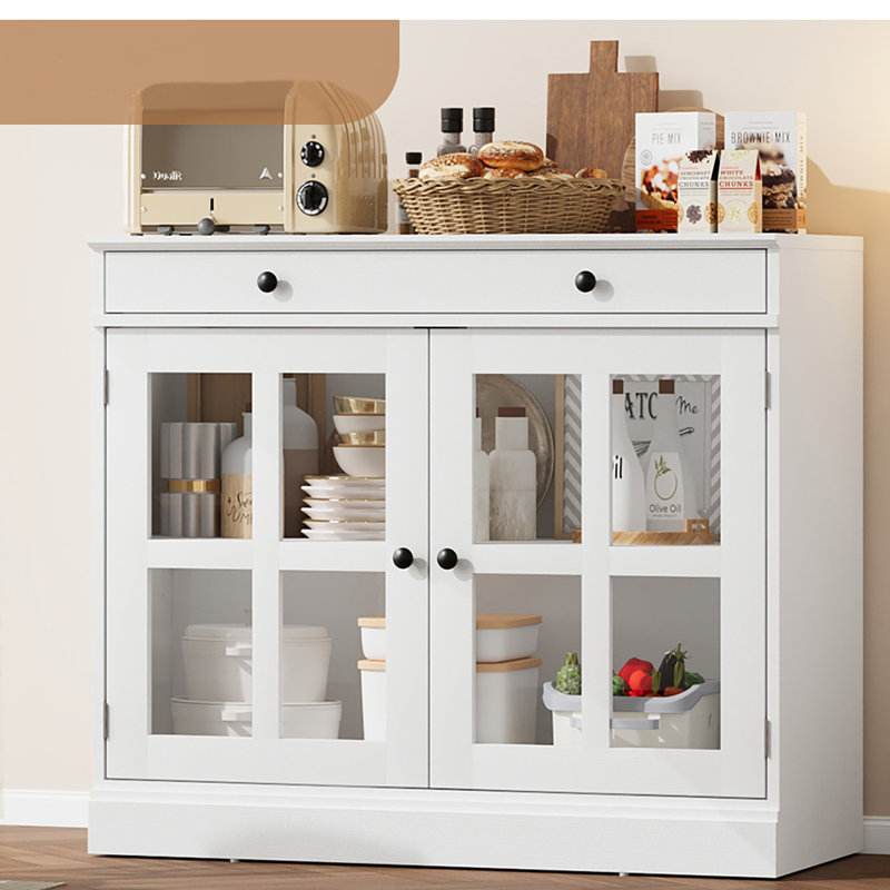 Buffet avec 2 portes vitrées