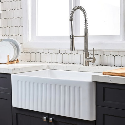 Sink 33"X20" - Heat , Scratch , Stain Proof, Rust Large Bowl, 10" Deep, Easy To Clean Up With Grid And Strainer Ample Inner Space, Quickly