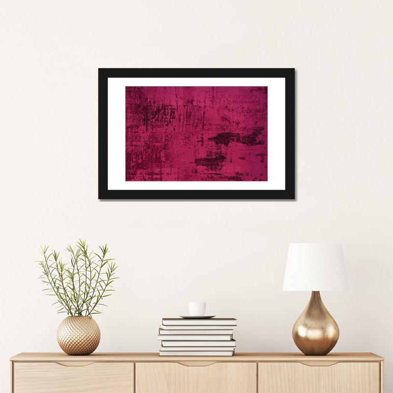 « mauve », impression sur toile, Blanc, H 16 po x l 24 po x P 1 po, Papier beaux-arts encadré noir