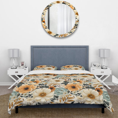 Ensemble de housse de couette blanc et jaune