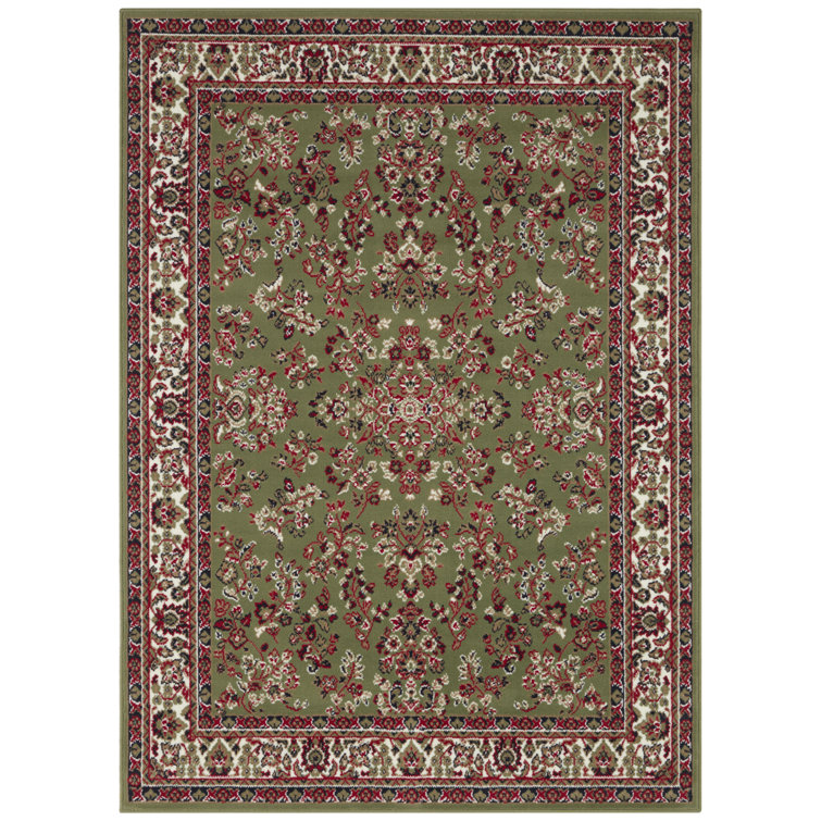 Zabul Tufted Green/Red/Cream Rug