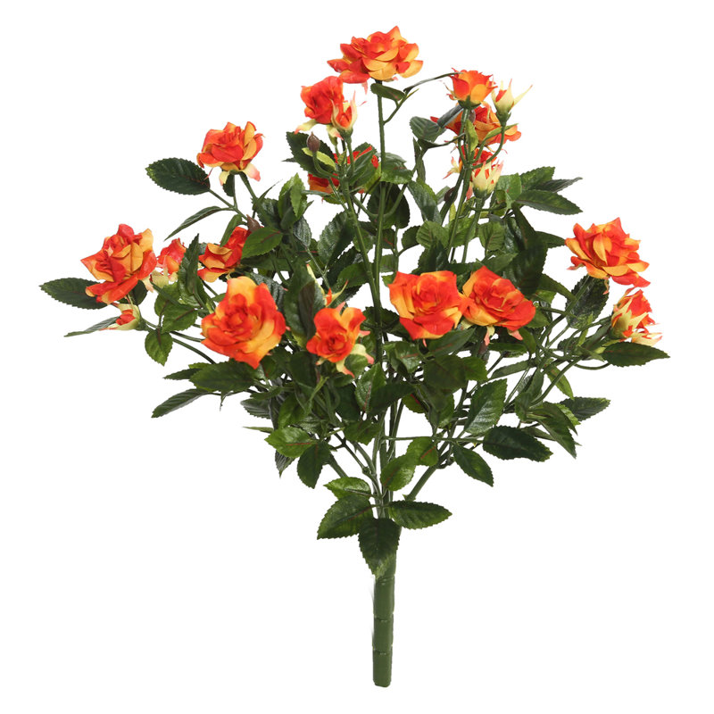 Mini rosier artificiel artificiel, Orange
