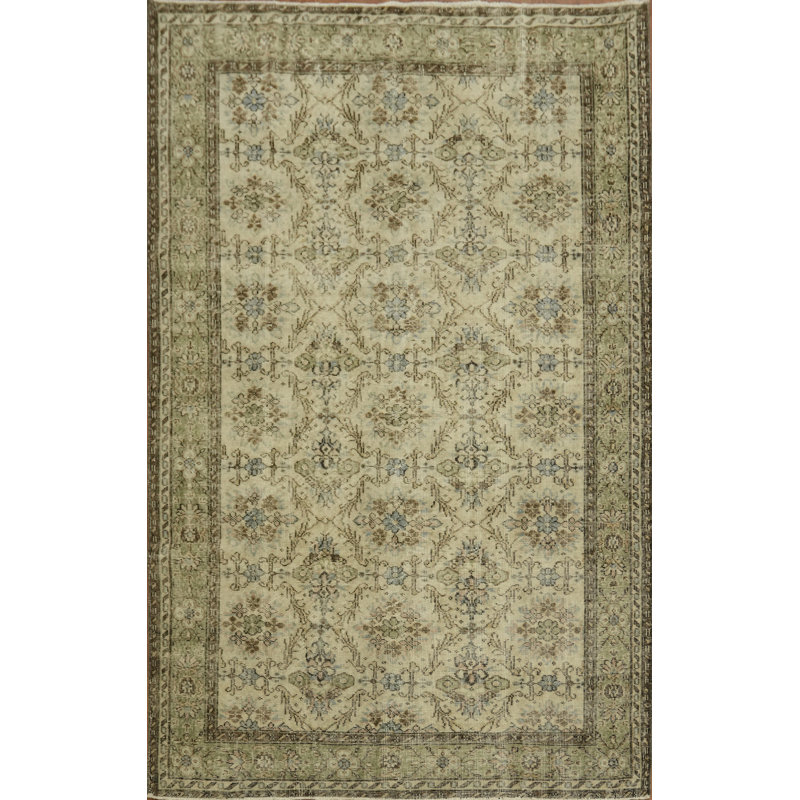 Tapis crème rétro 6 x 9