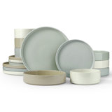 Wilmall Dinnerware Sets For 4, Round 16-piece Kitchen Plates And Bowls Sets, Microwave & Dishwasher Safe, Scratch Resistant