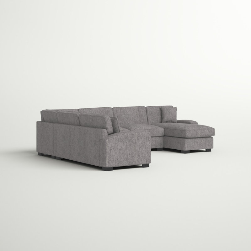 Breydon Upholstered U-Shaped Sectional Left Hand Facing, Charcoal Gray