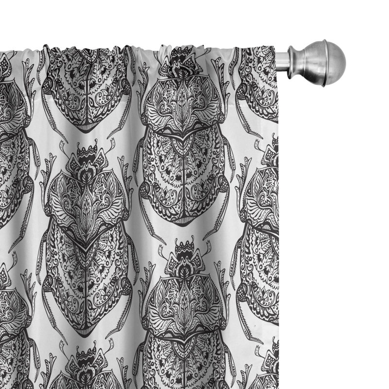 East Urban Home Semi-Sheer Rod Pocket Sliding Panel, 28" x 84"