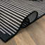 Tapis de sol à rayures aztèques noires, lavable à la machine, en polyester avec envers antidérapant-64577240