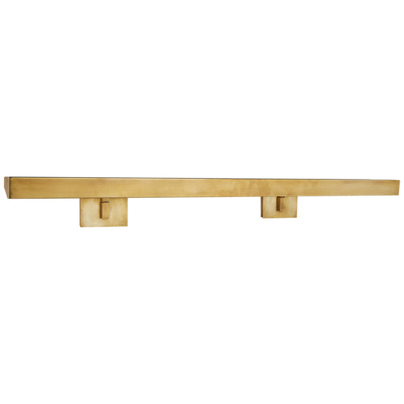 J. Randall Powers McClain Hardwired Picture Light, Hand-Rubbed Antique Brass, 4.5" H x 30" W x 8.25" D