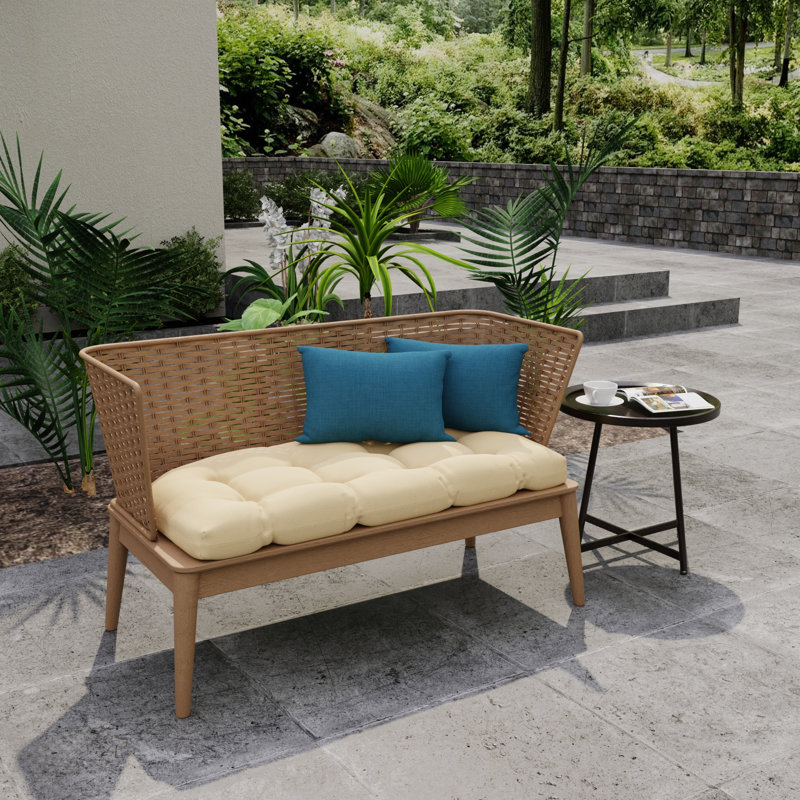18" x 12" Outdoor Lumbar Throw Pillow (Set of 2), Legion Blue