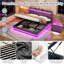 Upholstered Bed Frame, Hydraulic Storage, LED Headboard with USB & Type-C, Grey-129195921
