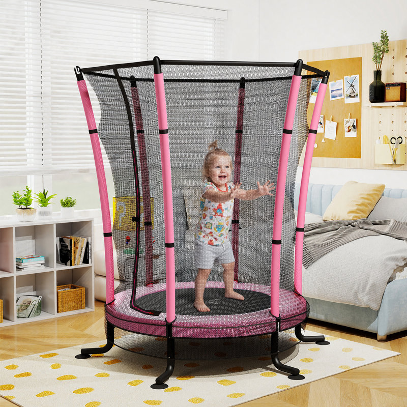 Maxway Furniture ft Round Kid / Toddler Trampoline, Pink