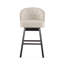 Tabouret tournant à 360 degrés avec garniture cloutée, beige