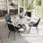 Modern Dining Chairs Set, Upholstered PU Leather Kitchen Side Chairs With Metal Legs-114193084