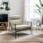 Sovann Upholstered Accent Armchair with Removable Cushion and Oak Arms-348692983