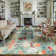 Pearcy Machine Washable Floral Area Rug With Non-Slip Backing