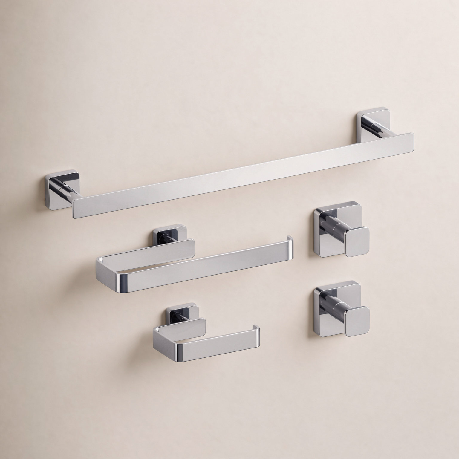 Blaze 5-Piece Bathroom Hardware Set, Chrome