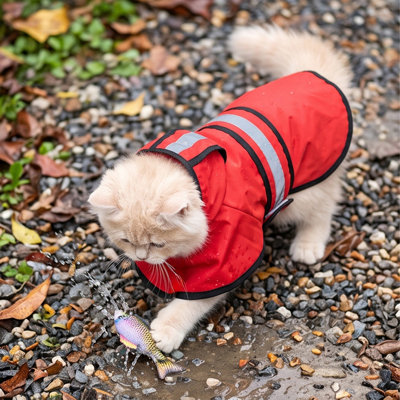 Maillot de bain extérieur avec queue, imperméable pour chien, veste pour animaux de compagnie, protection contre la pluie pour chiens et chats, vêtements de voyage et de promenade