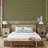 Deco Lily - Olive Wallpaper