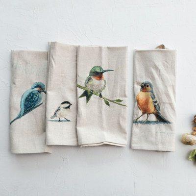 Avian Cotton And Linen Tea Towel Set