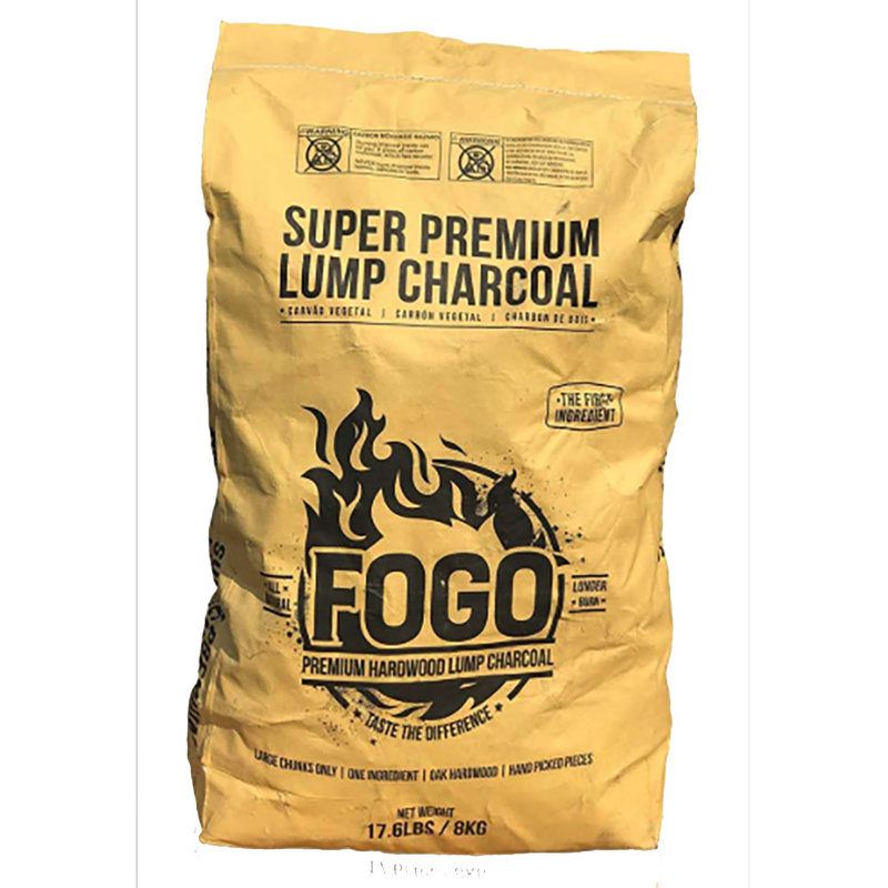 FOGO Super Premium Oak Restaurant Natural Hardwood Lump Charcoal, 20" H x 14" W x 9" D