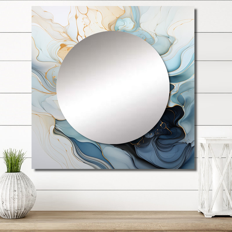 Art mural miroir de salon Mashanti - Minimalisme, 36 po x 36 po