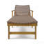 Chaise longue en bois et osier-977458077