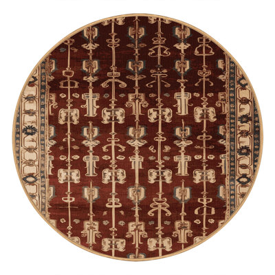 Machine Washable French Brown Area Rug