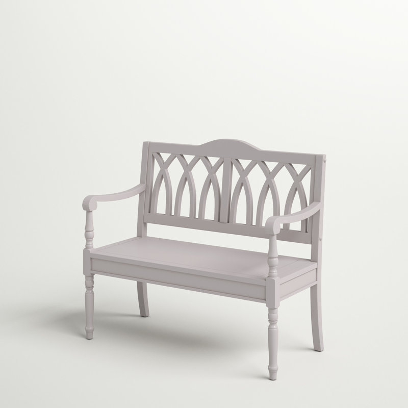 Banc en bois massif Metinaro, Gris quartz