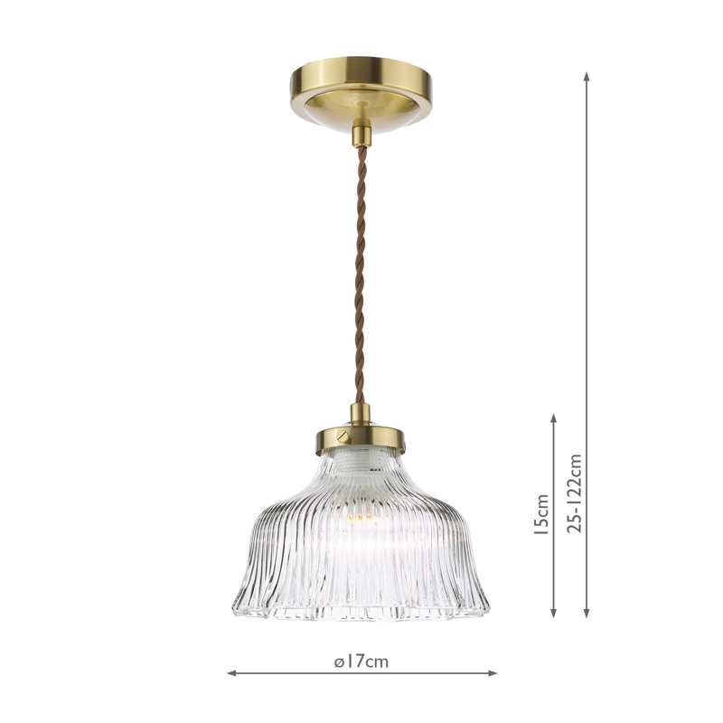 1 - Light Natural Brass Pendant