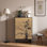Solid Pine Five Drawer Storage Cabinet