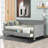 Twin Size Daybed With 2 Large Drawers, X-Shaped Frame, Modern And Rustic Casual Style Daybed, Gray