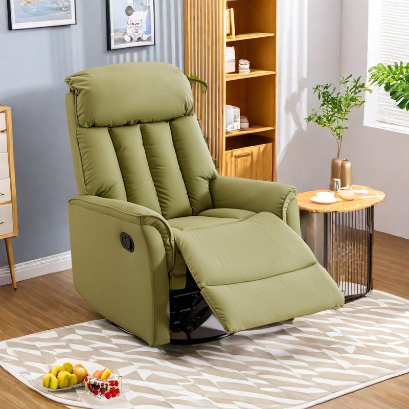 Fauteuil inclinable pivotant en similicuir Kuchler, Vert