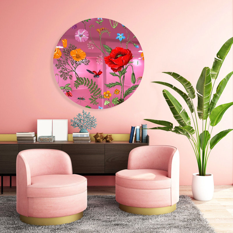 Décoration murale fleurs et papillons