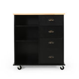 Provence Kitchen Cart With Ample Storage And Mobility