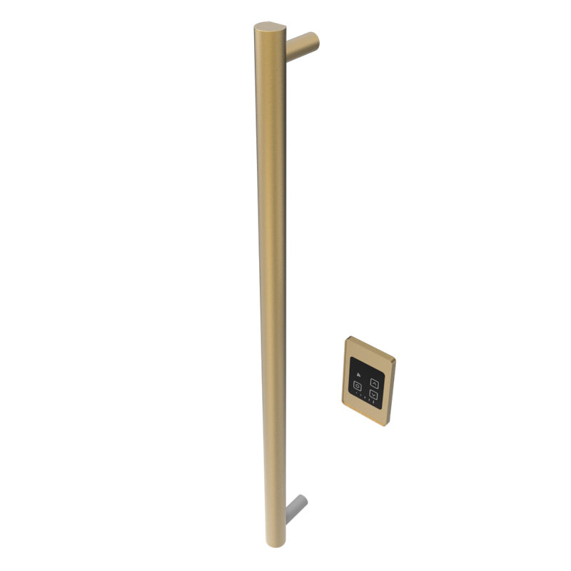 Barre simple ronde câblée Modello i Collection (contrôleur non inclus), Laiton satiné, H 39,38 po x l 1,63 po x P 4,13 po