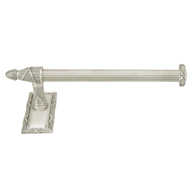 HYDE PARK 12" HAND TOWEL BAR; POLISH GOLD FINISH, Silver, 3.75" H x 14.25" W x 4.5" D