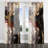 Gold And Red Fluid Fusion II - Modern Grommet Curtain - Velvet Room Darkening - 1 panel-963465481-962697091